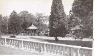 The bandstand in Priory Park, Malvern in the 1930s
