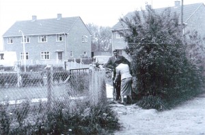 Pedestrian access from Moat Way estate in the1950s
