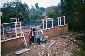Wilf Mound and family at their new Wedderburn road bungalow